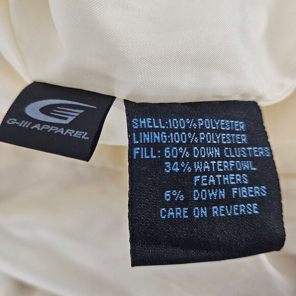 Kenneth Cole Womens Off White Med Quilted Jacket High Collar & Front Pockets - Picture 9 of 10